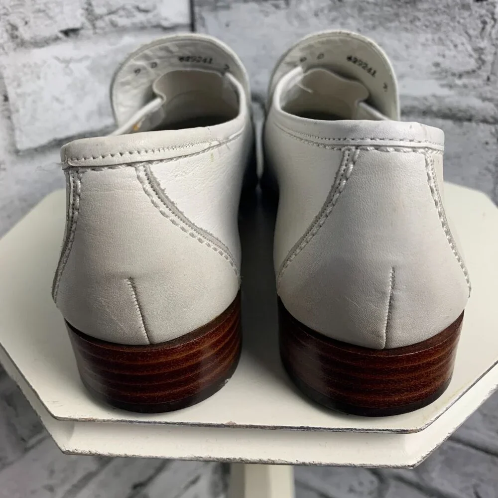 Bally Siesta Caribe White Leather Flat Loafers - Picture 13 of 13